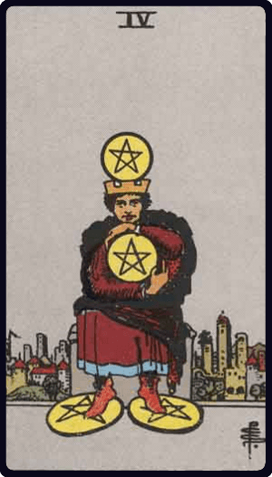Lá Bốn Xu (Four of Pentacles)
