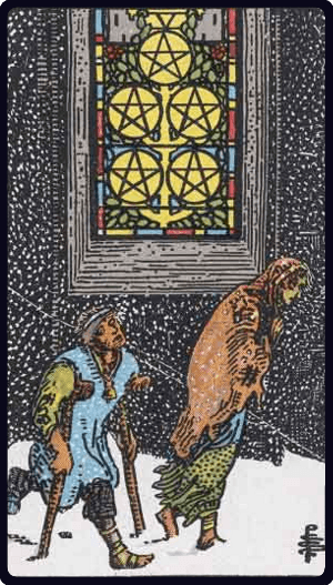 Lá Năm Xu (Five of Pentacles)