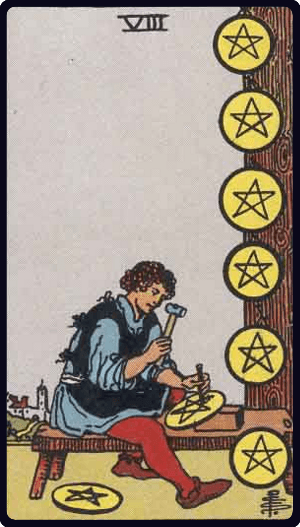 Lá Tám Xu (Eight of Pentacles)