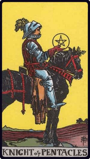 Lá Kỵ Sĩ Xu (Knight of Pentacles)