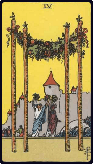 Lá Bốn Gậy (Four of Wands)