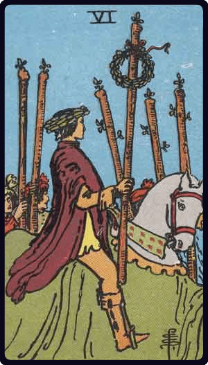 Lá Sáu Gậy (Six of Wands)