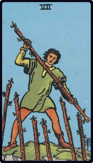Lá Bảy Gậy (Seven of Wands)